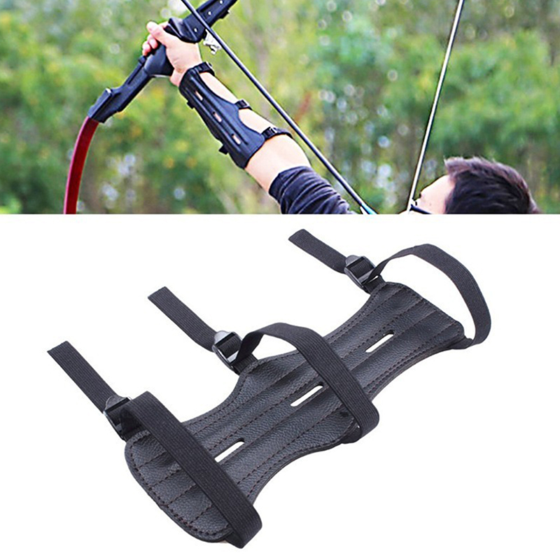 Sports Equipment Archery - Lederen boogschietuitrusting Armbeschermer 3-riemen Bescherming Onderarm