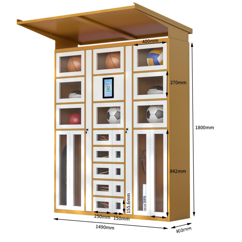 Sports Equipment Cabinet - LH skates, basketbal, voetbal, artikelen lenen