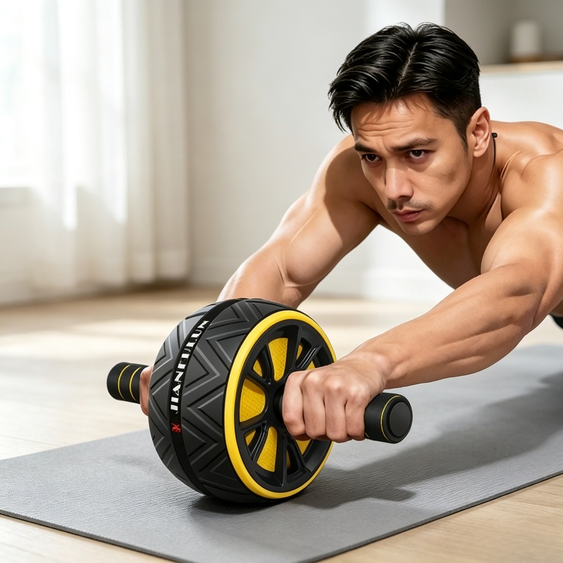 Sports Equipment Online - Antislip Ab Roller Wiel, Duurzame Buikspiertrainer,