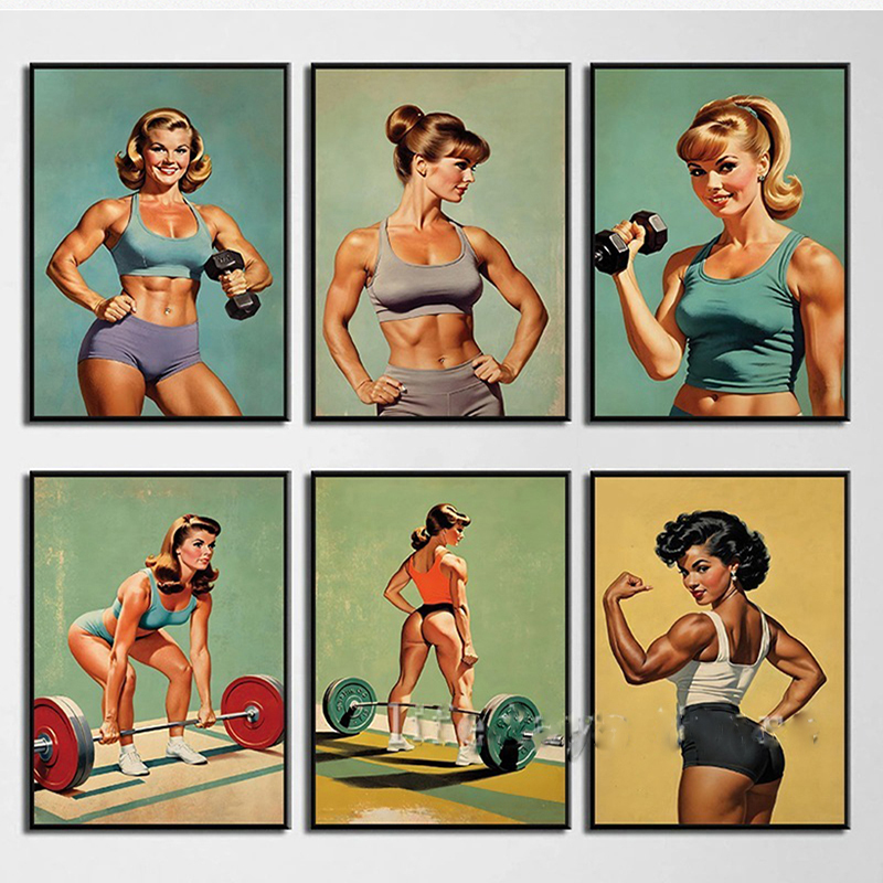 Sports Equipment Poster - Poster en print canvas schilderij bodybuilding
