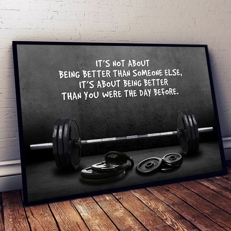 Sports Equipment Poster - Modern motiverend citaat sportkunstposters en prints