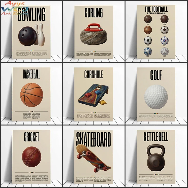 Sports Equipment Basketball - Vintage Retro Educatieve Sportuitrusting Canvas Print