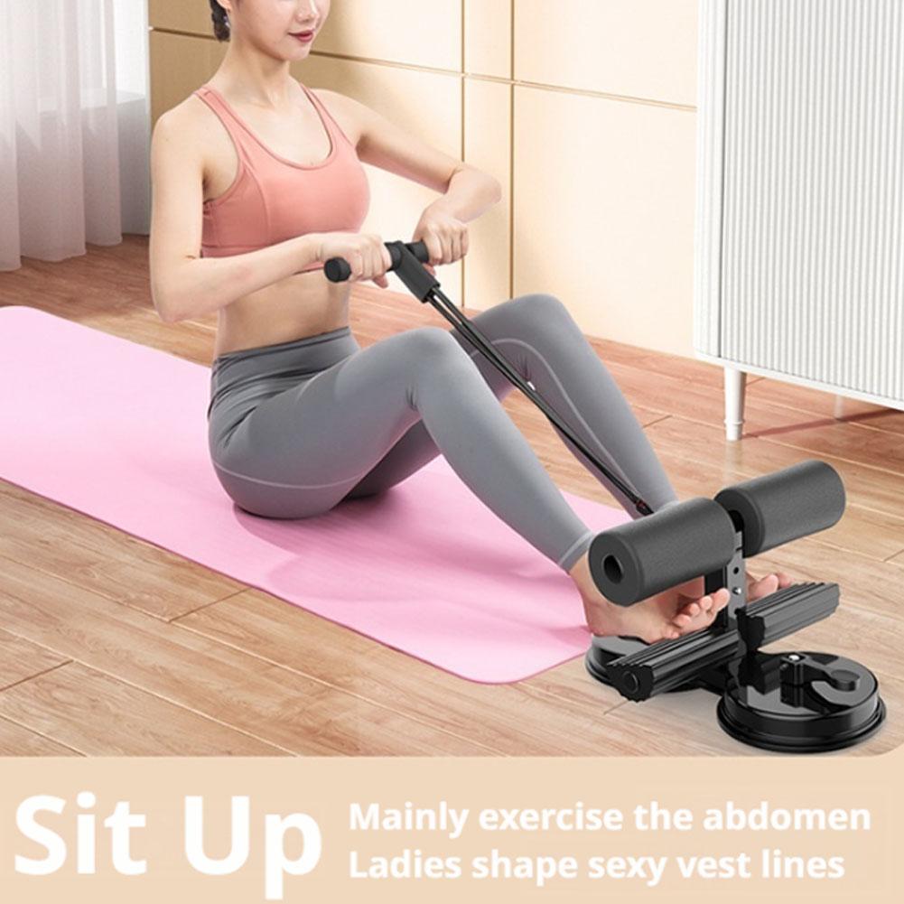 Sports Equipment Online - Dubbele zuignap buikspiertrainer met trekkoord, fitnessapparaat