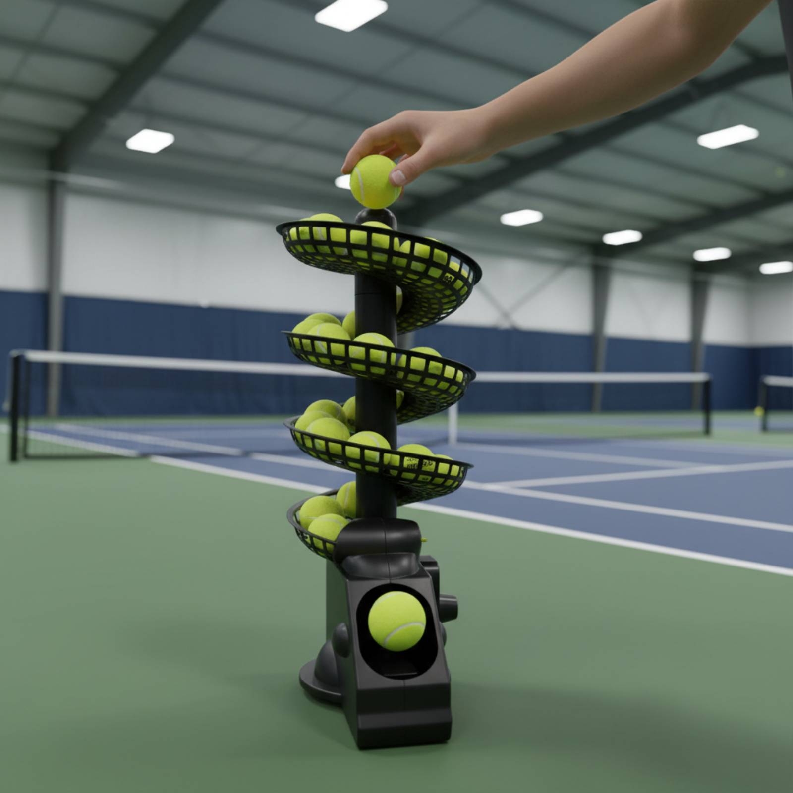 Draagbare tennisbalmachine met - Sports Equipment Training recensie en prijs